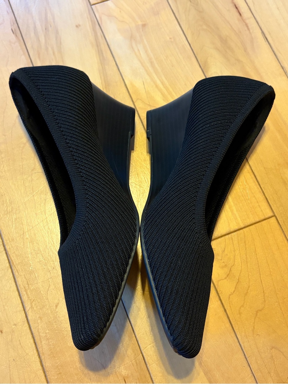 VIVAIA Margot Wedge Pro Black Heels size 38.5 - Picture 3 of 9